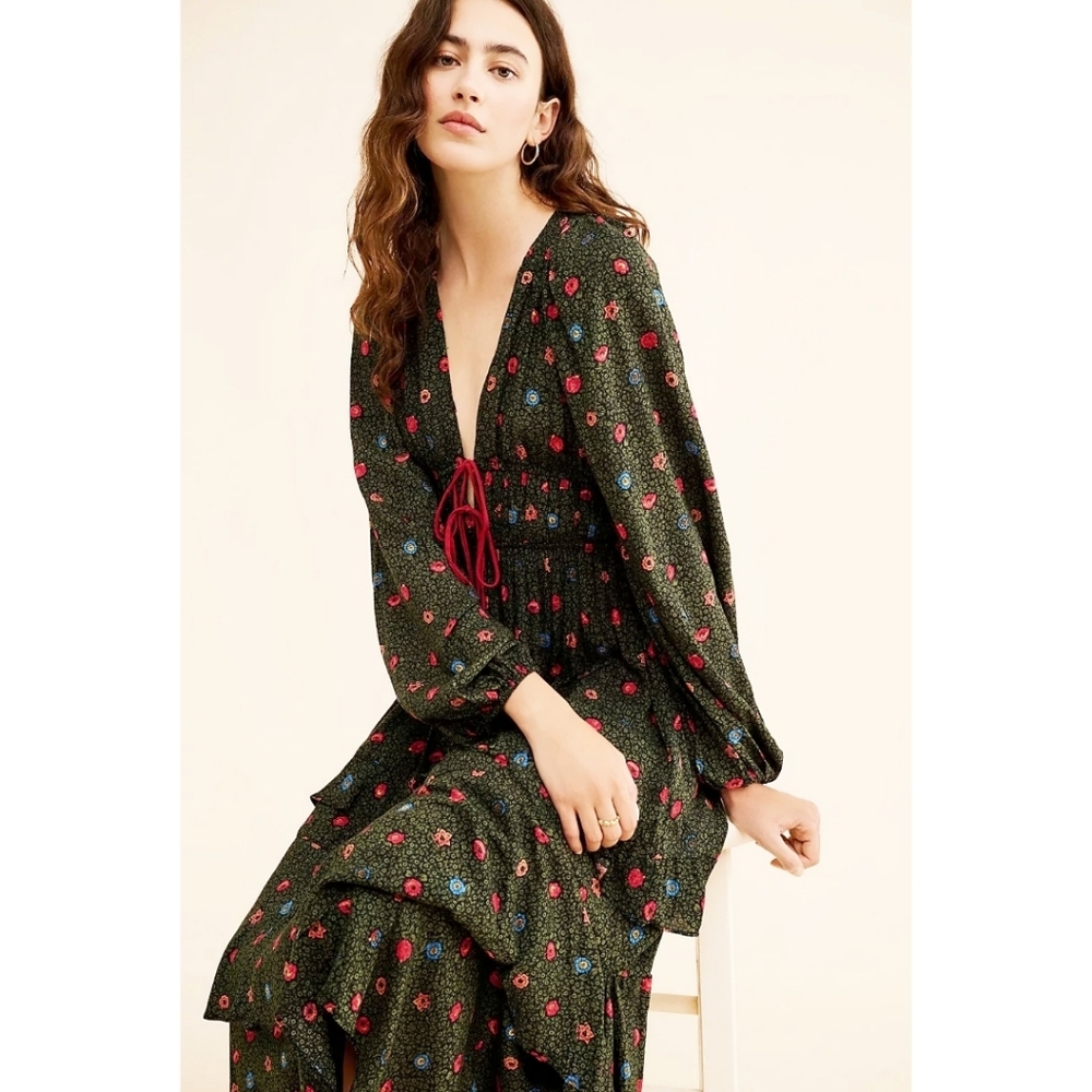 Free People Tiered And True Multi Color‎ Maxi Dress - Picture 3 of 8